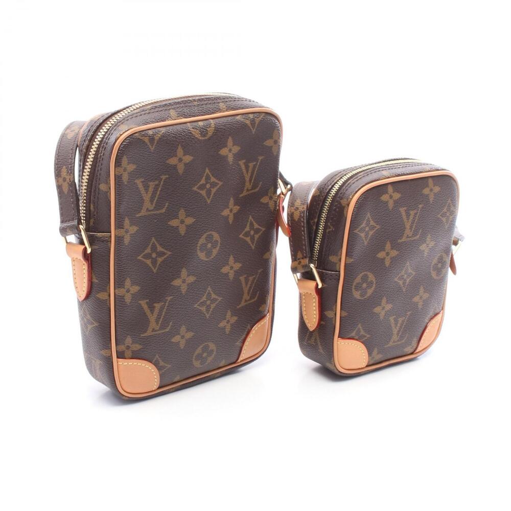 Louis Vuitton Panam Shoulder Bag Canvas Leather Brown Multicolor